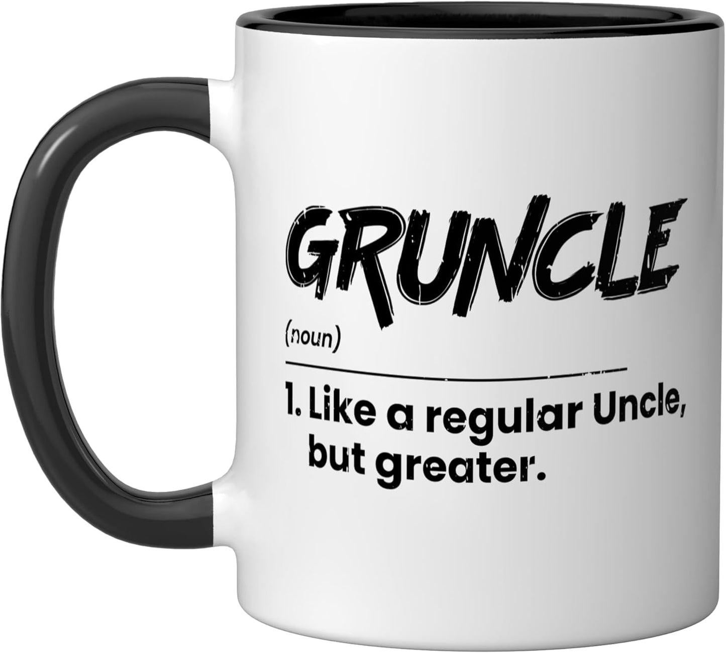 Taza Cerámica Gruncle Negro/Blanco