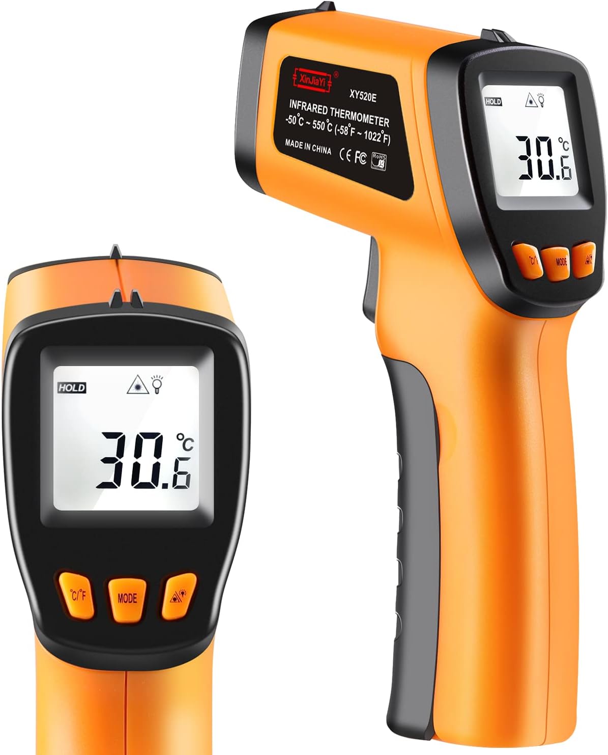 Termómetro infrarrojo láser para horno cocina barbacoa -58~1022°F amarillo