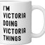 Taza Cerámica Blanco I'm Victoria Doing Victoria Things