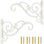 Soporte maceta hierro 2 ganchos 6pulg decorativo