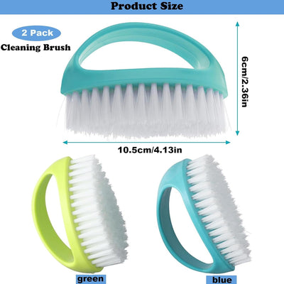 2 Pzas Cepillo Limpieza Multiusos Baño Cocina Piso Verde Azul