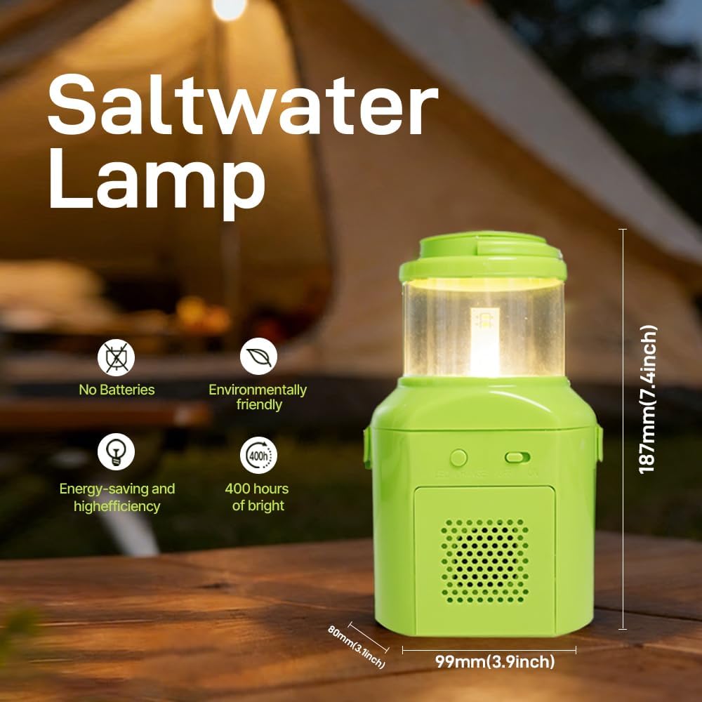 Lámpara emergencia LED agua salada portátil