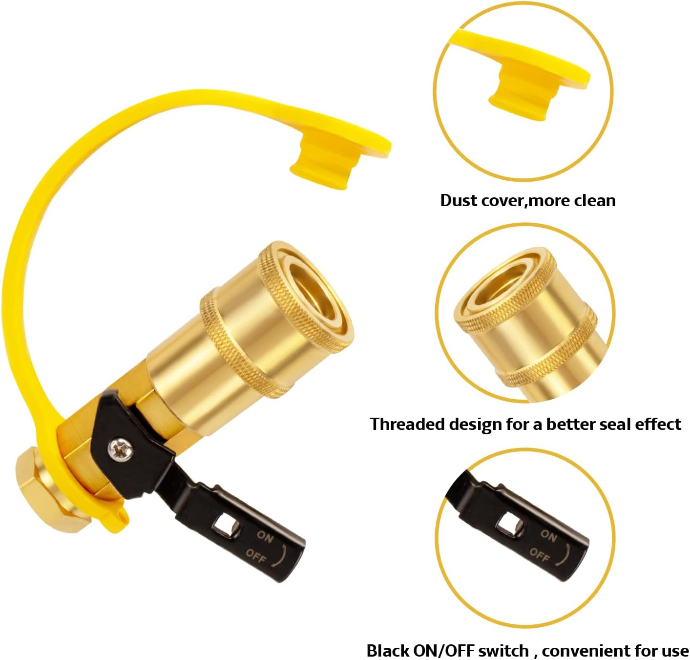 Adaptador conexión rápida propano 1/4pulg manguera