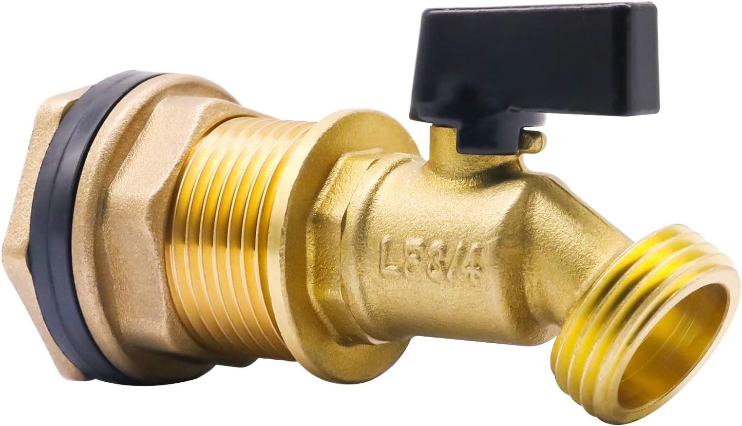 Kit válvula barril lluvia 3/4 pulg conector manguera jardín