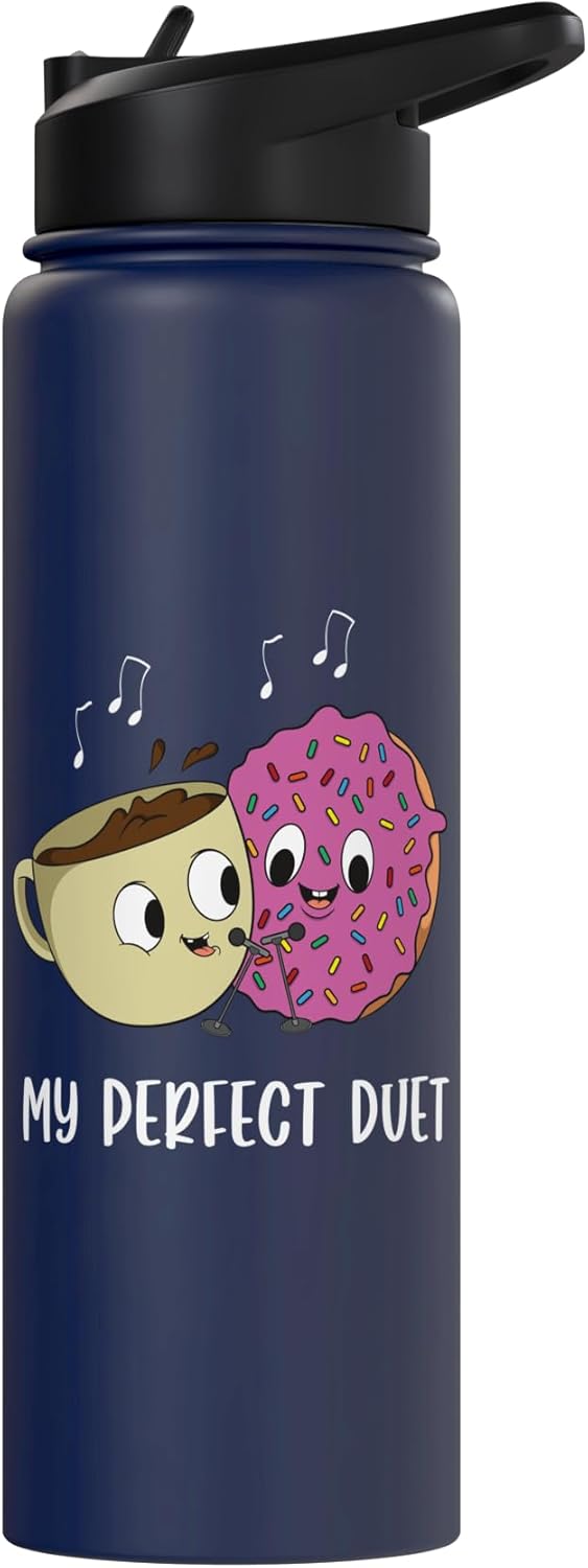 Botella térmica acero inox para amantes de donuts