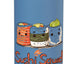 Botella de agua acero inoxidable aislada comida japonesa