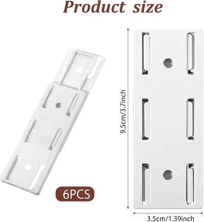 6 Soportes Adhesivos para Enchufes Pared Sin Perforar
