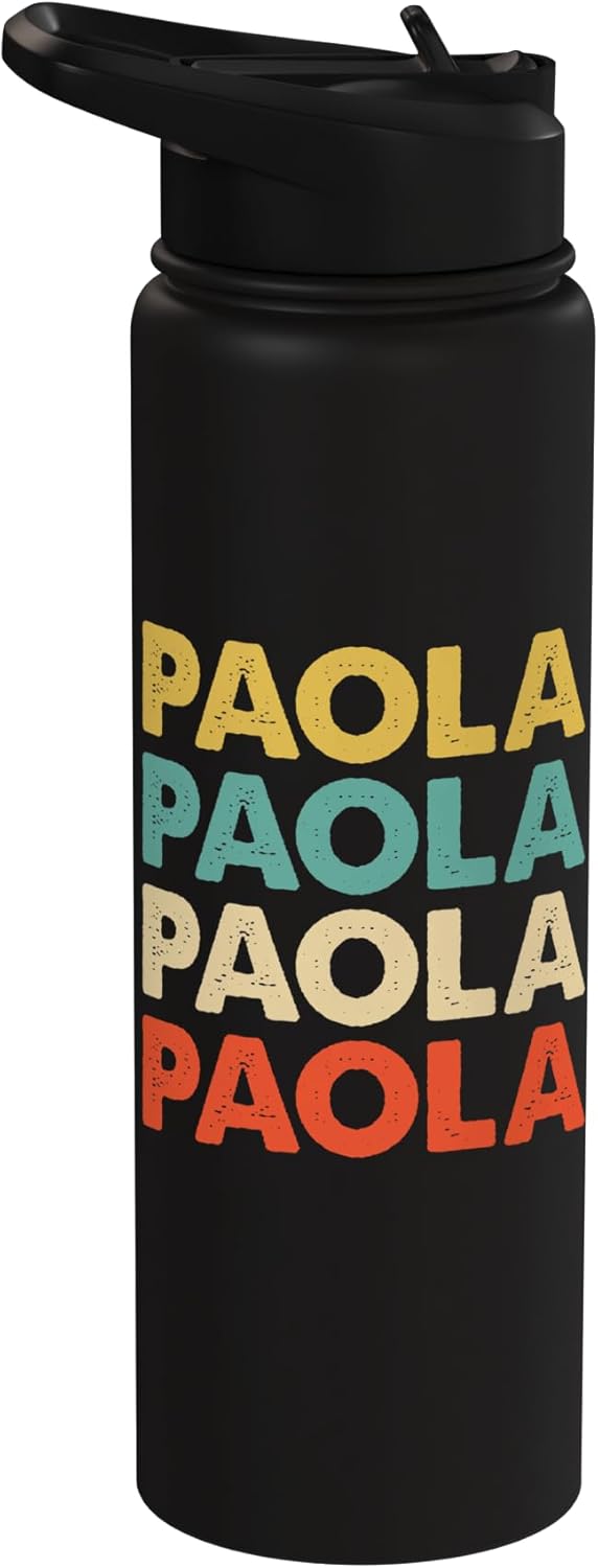 Botella de agua acero inoxidable sin BPA Paola Name