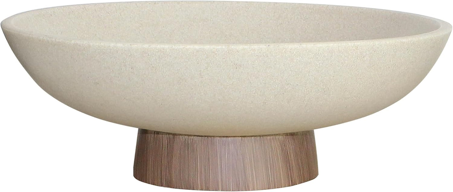 Bolso de frutas de resina mate con base de madera