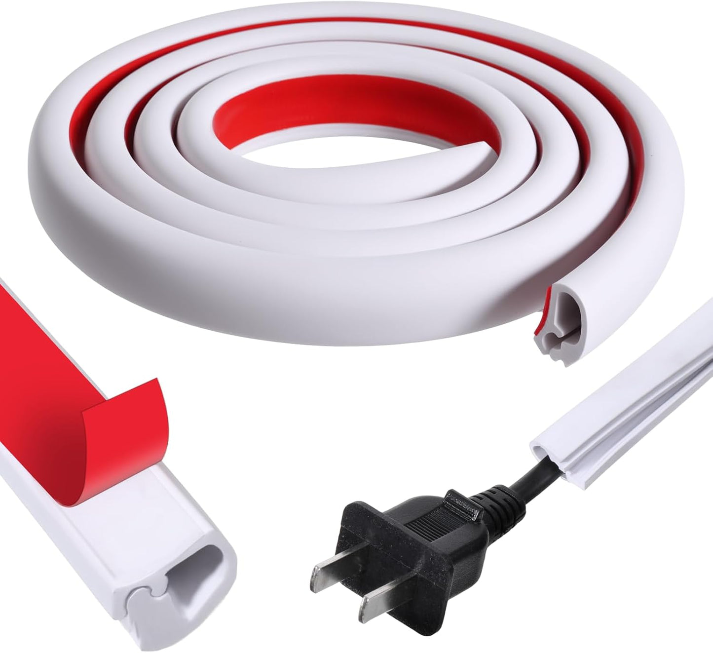 Kit canaleta cables autoadhesiva 39pulg para TV pared