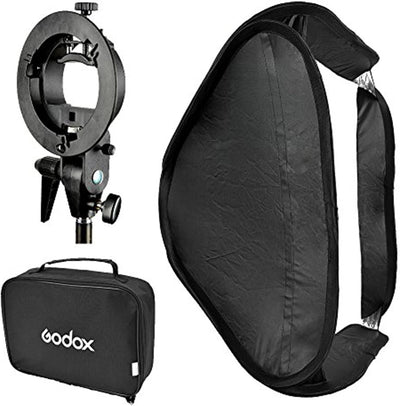 Softbox plegable S Mount 23.6x23.6pulgada para cámara estudio