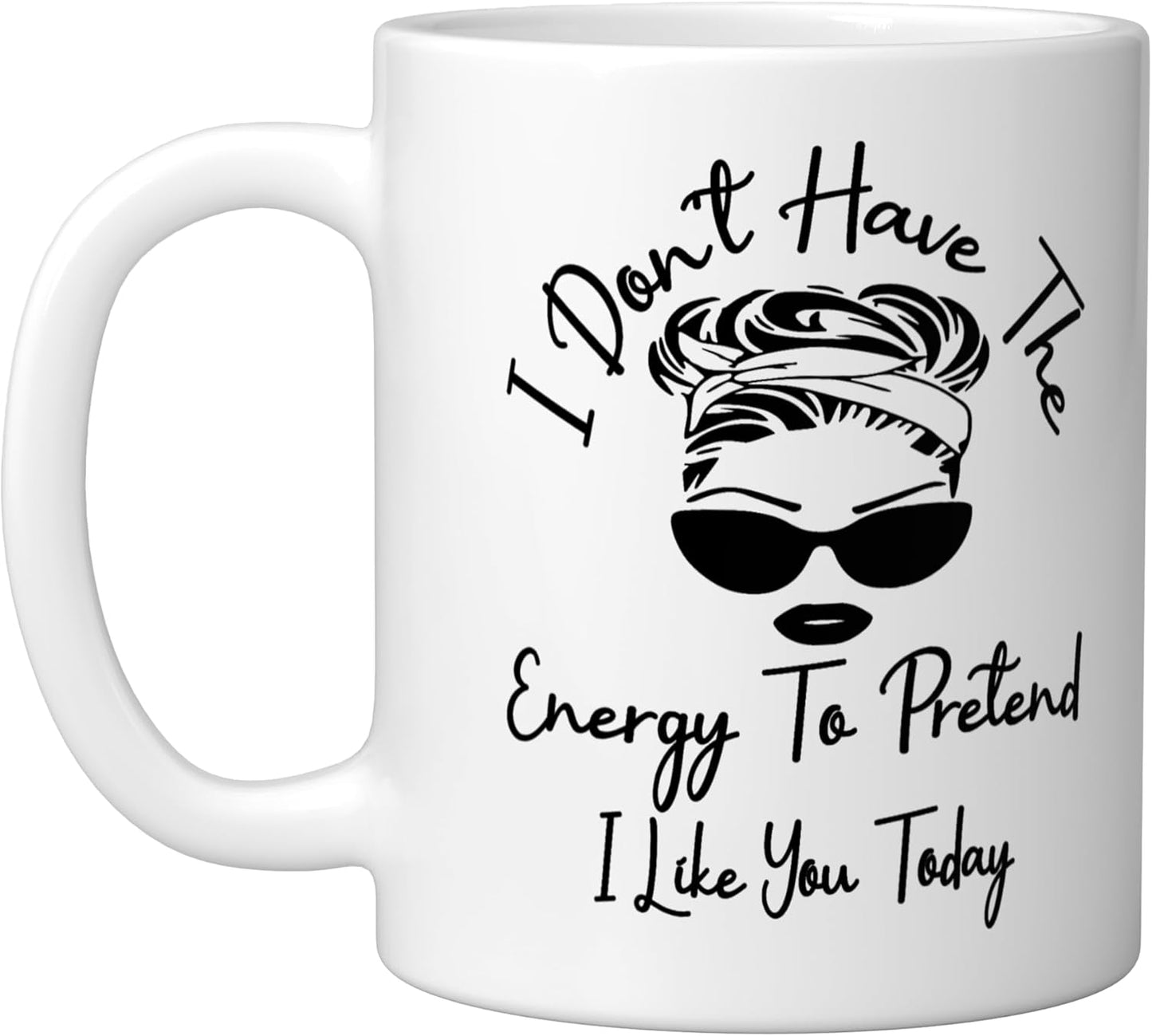 Taza Cerámica Humorística Blanca No Tengo Energía Hoy