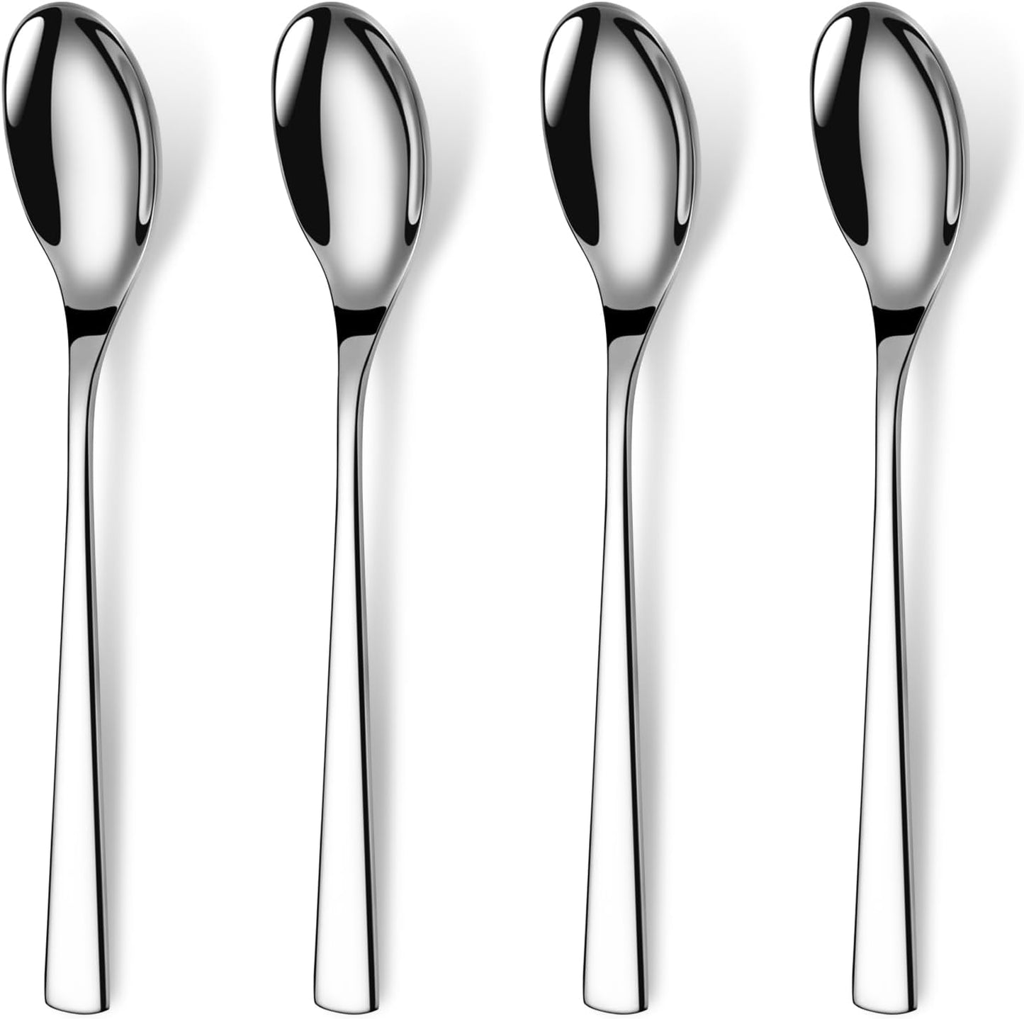 Juego de 4 cucharas de acero inoxidable 18/10 plateadas para hogar y eventos