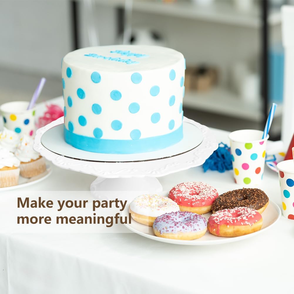 Soporte de pastel de 10 pulgadas para pasteles de 8 pulgadas, soporte de porcelana para tartas de boda y fiestas