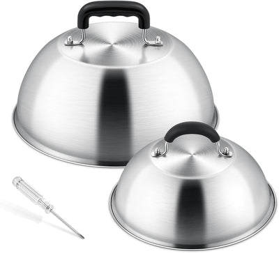 Cubierta parrilla 12 y 9pulg acero inox redonda para queso