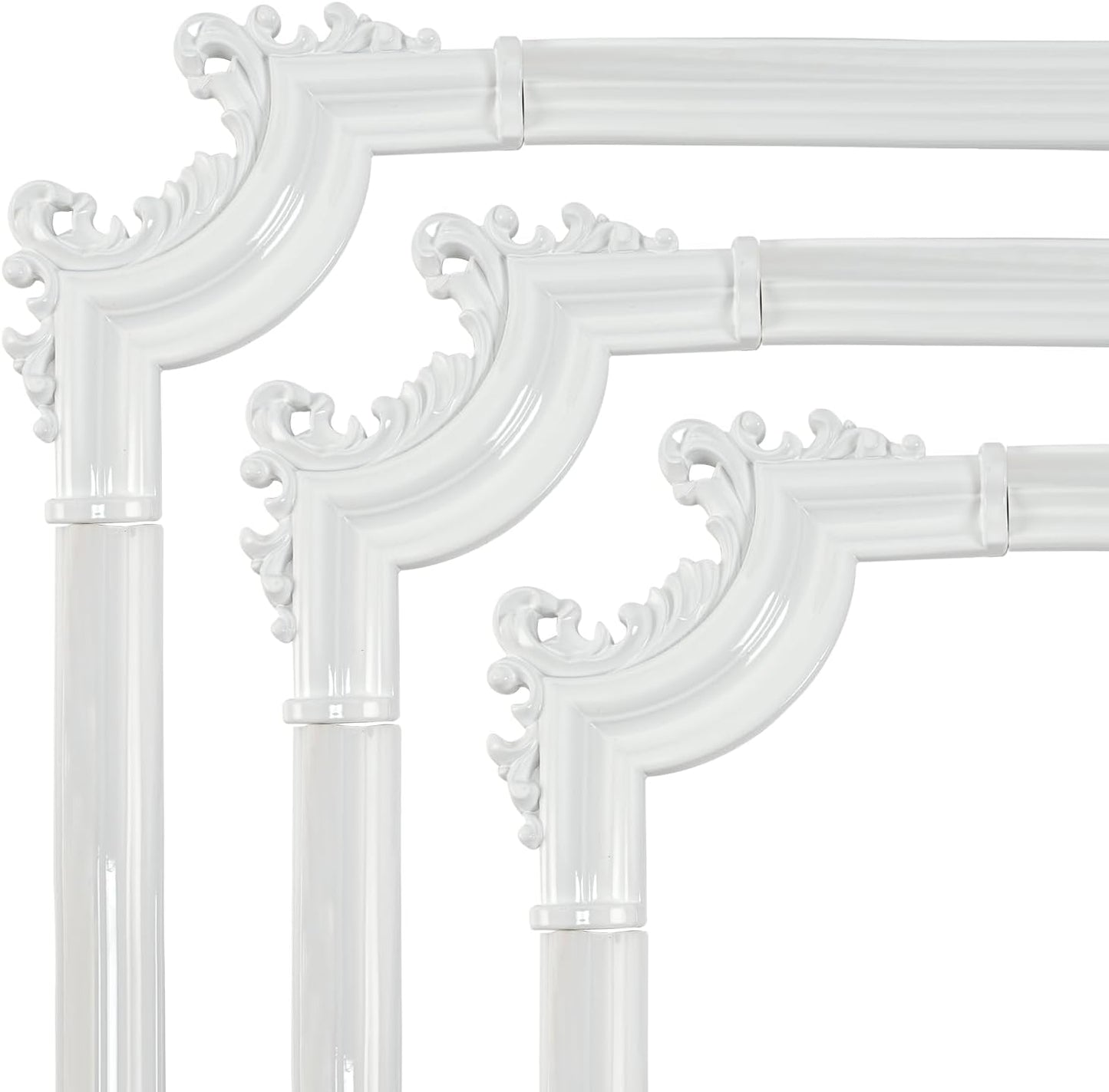 Paneles PVC florales 3D 6.1x6.1pulg moldura esquina 2uds blanco