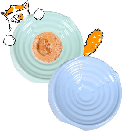 2 Pzas Plato Gato Alimentación Sin Fatiga Bigote Antideslizante