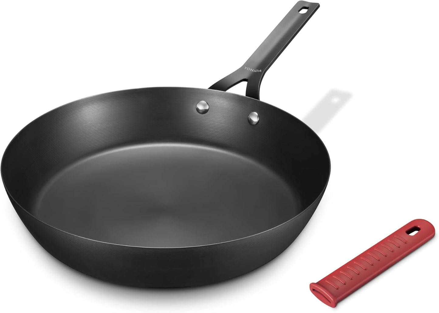 Sartén acero al carbono antiadherente 10pulg soporte silicona