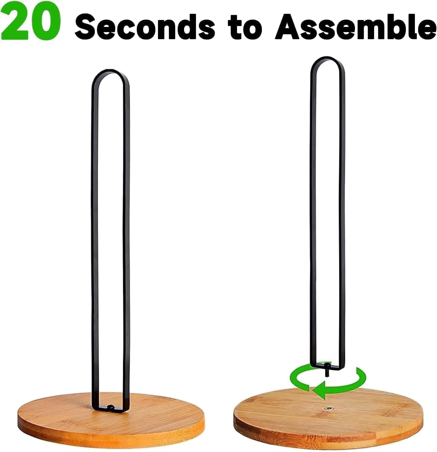 Toallero de madera para encimera con base antideslizante