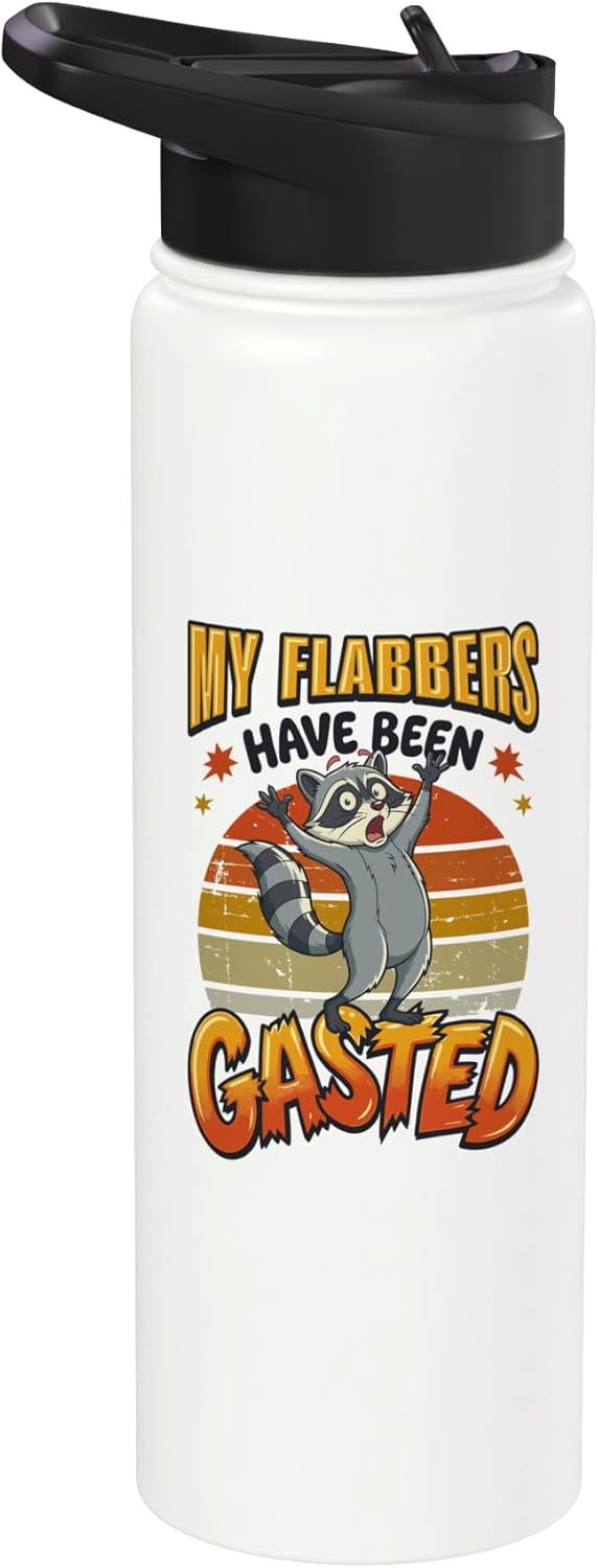 Bote de agua acero inoxidable sin BPA con tapa de raccoon