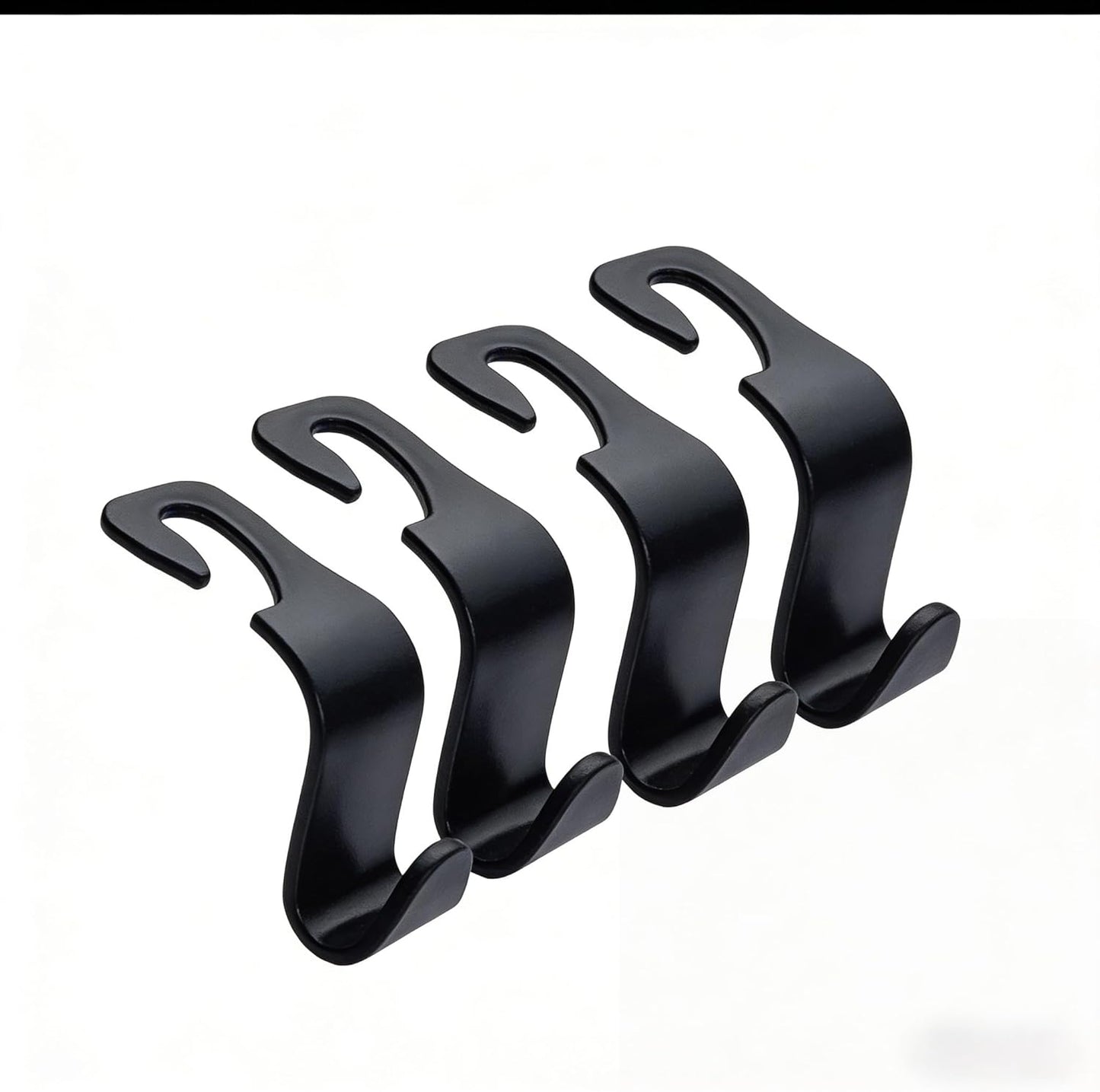 Ganchos reposacabezas asiento auto set 4 plástico ABS negro