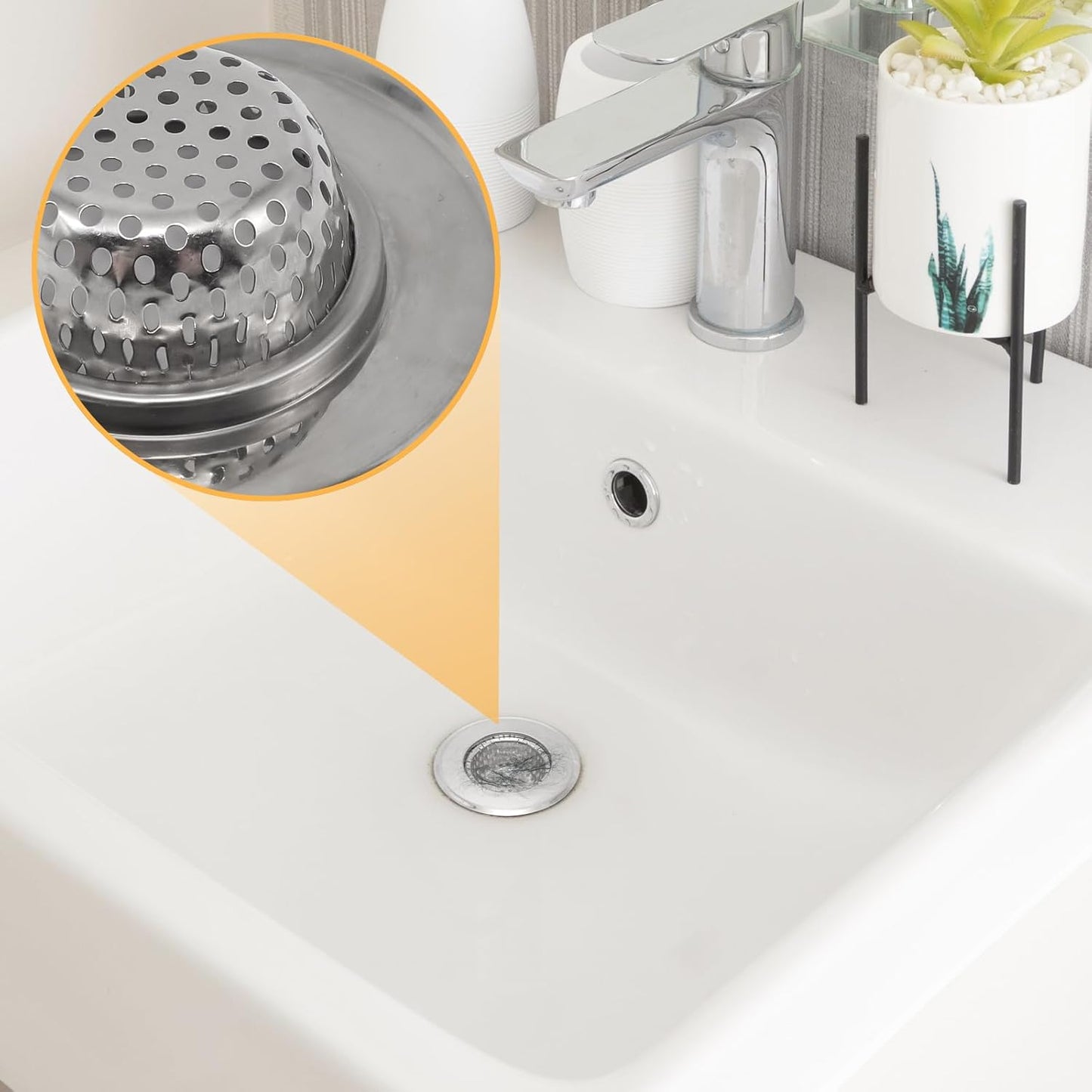 Pack 2 Coladores Drenaje Bañera Acero Inox 2.83pulg