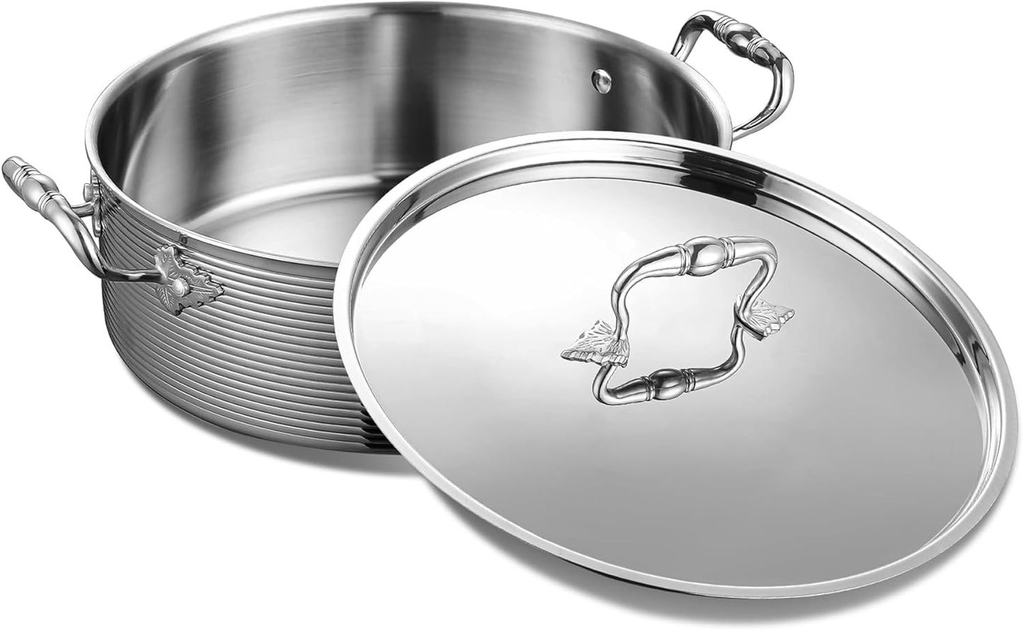 Olla Acero Inox 8qt Sarten Diaria 13pulg Induccion