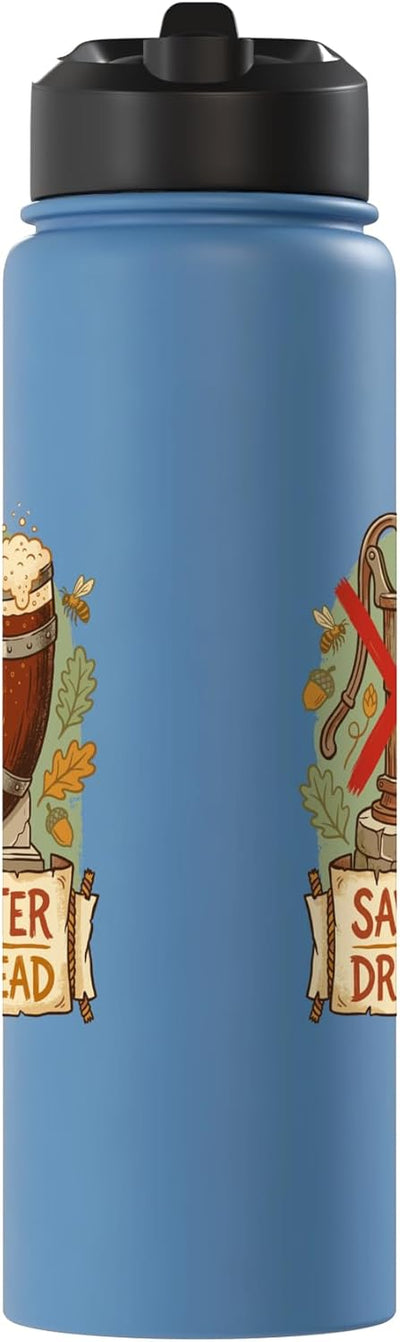 Botella térmica acero inox con diseño de cuerno de mead