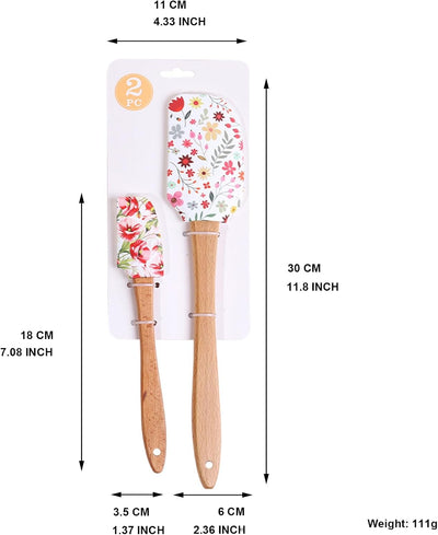 Set de espátulas de silicona y soportes para cupcakes resistente al calor