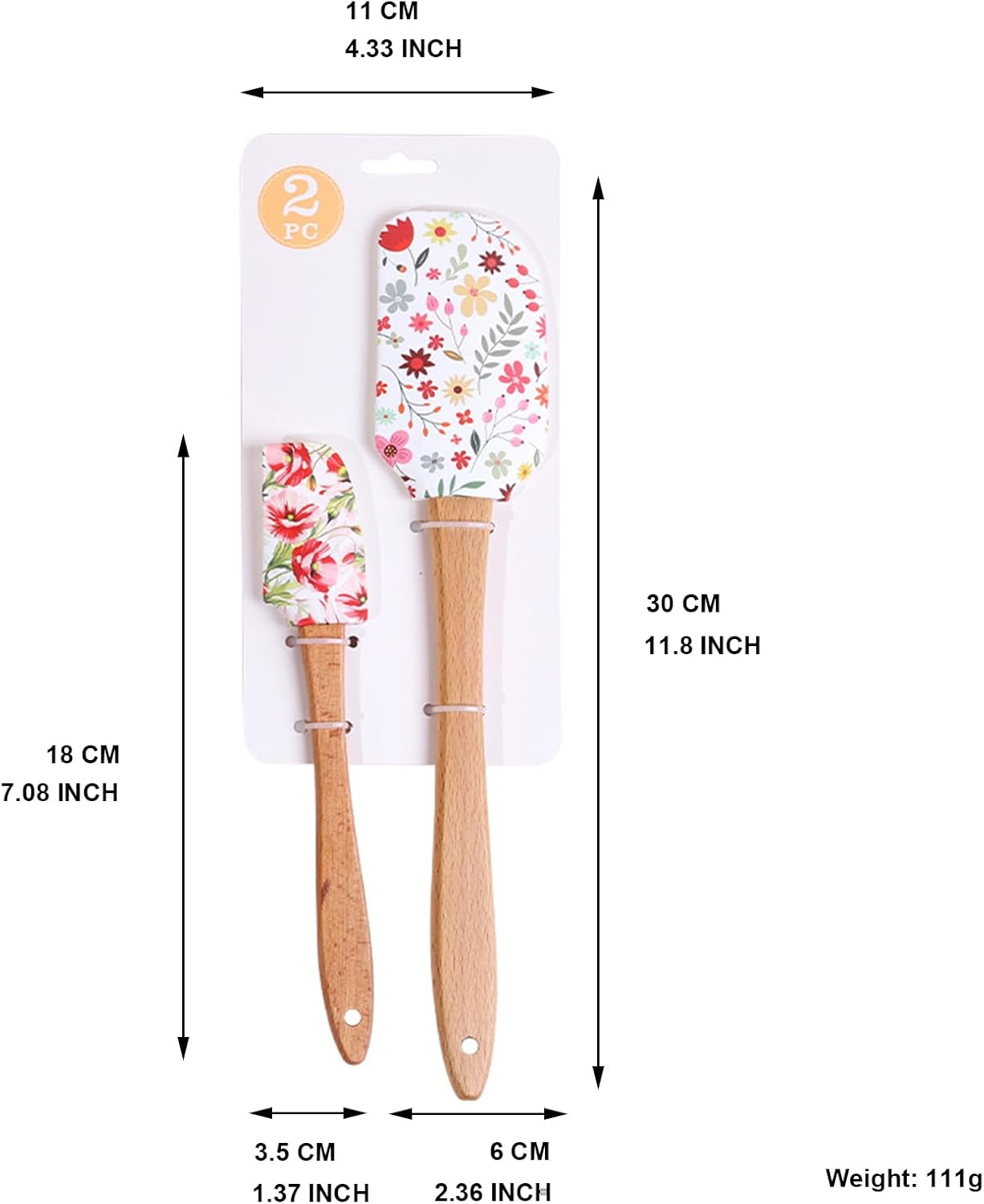 Set de espátulas de silicona y soportes para cupcakes, resistentes al calor