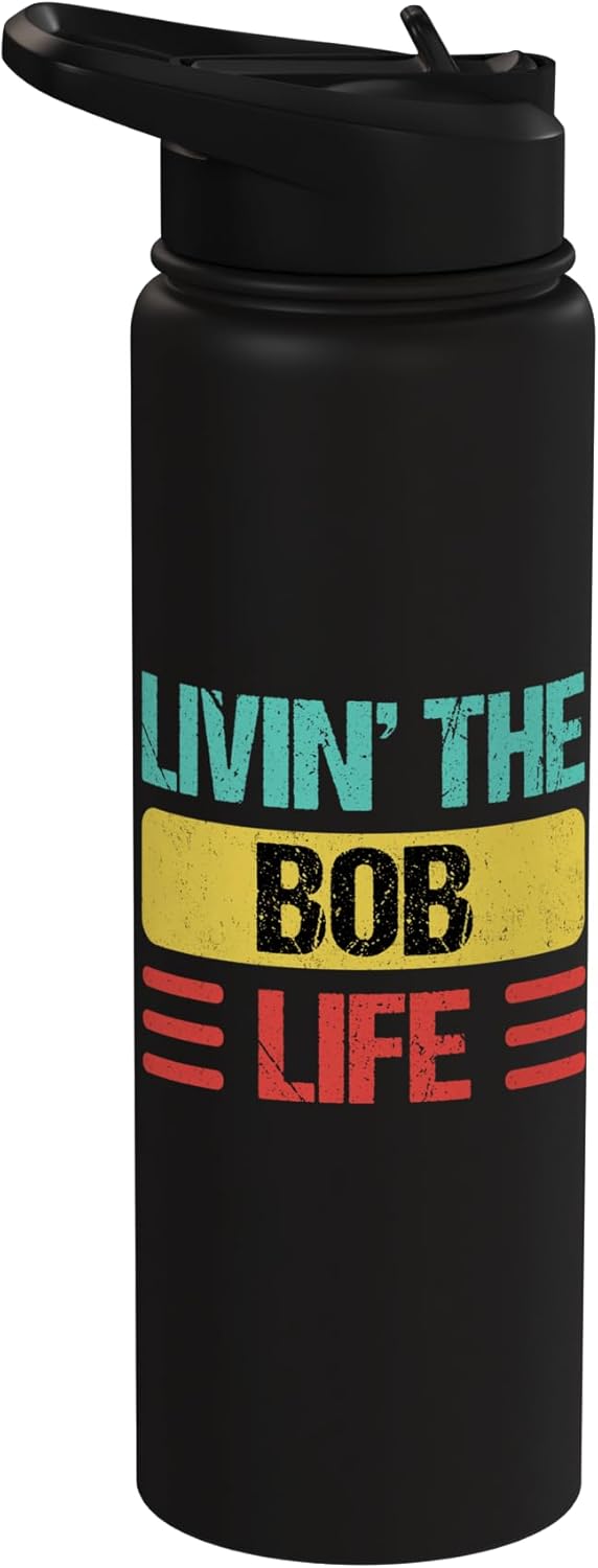 Botella de agua acero inoxidable aislada Bob Name