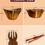Set Cuenco Acacia 11pulg para Ensaladas y Frutas Madera Natural