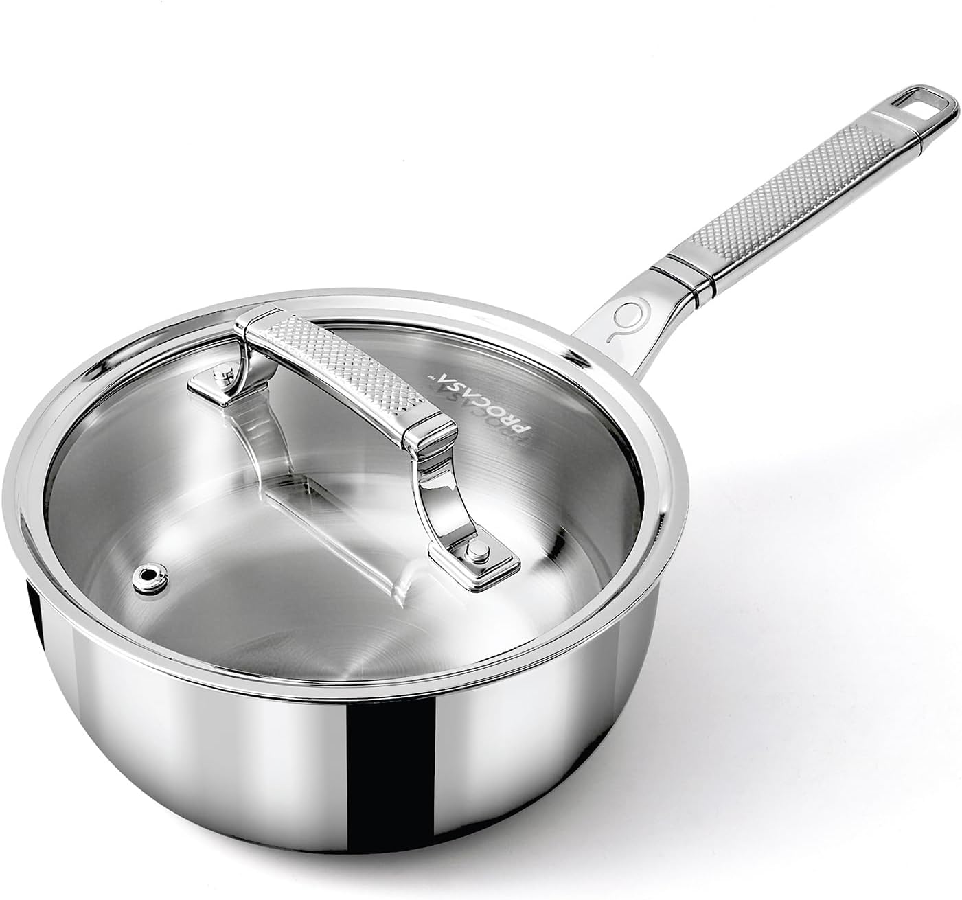 Cacerola 2qt Acero Inox 3 Capas Apta Inducción Horno
