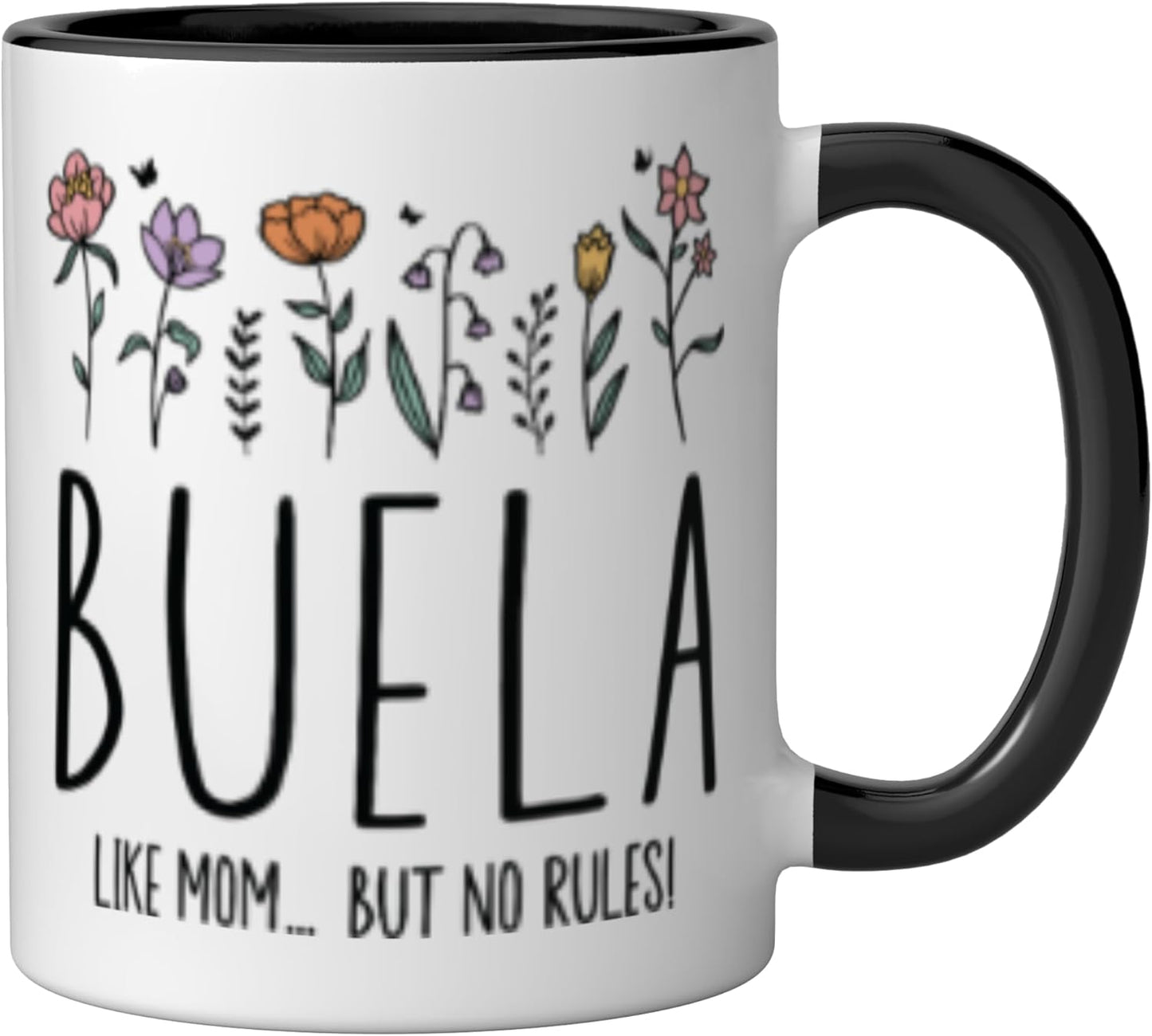 Taza Cerámica Like Mom... Sin Reglas Negro/Blanco