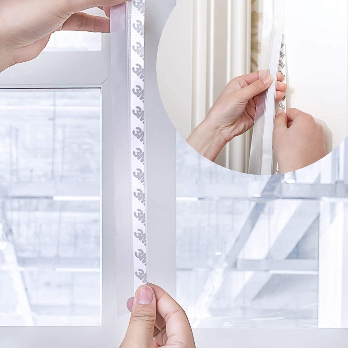 Tira sellado autoadhesiva contra intemperie 16ft puerta ventana
