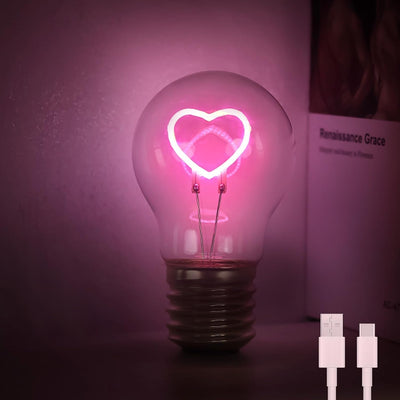 Bombilla E40 LED corazón lámpara Edison para regalo