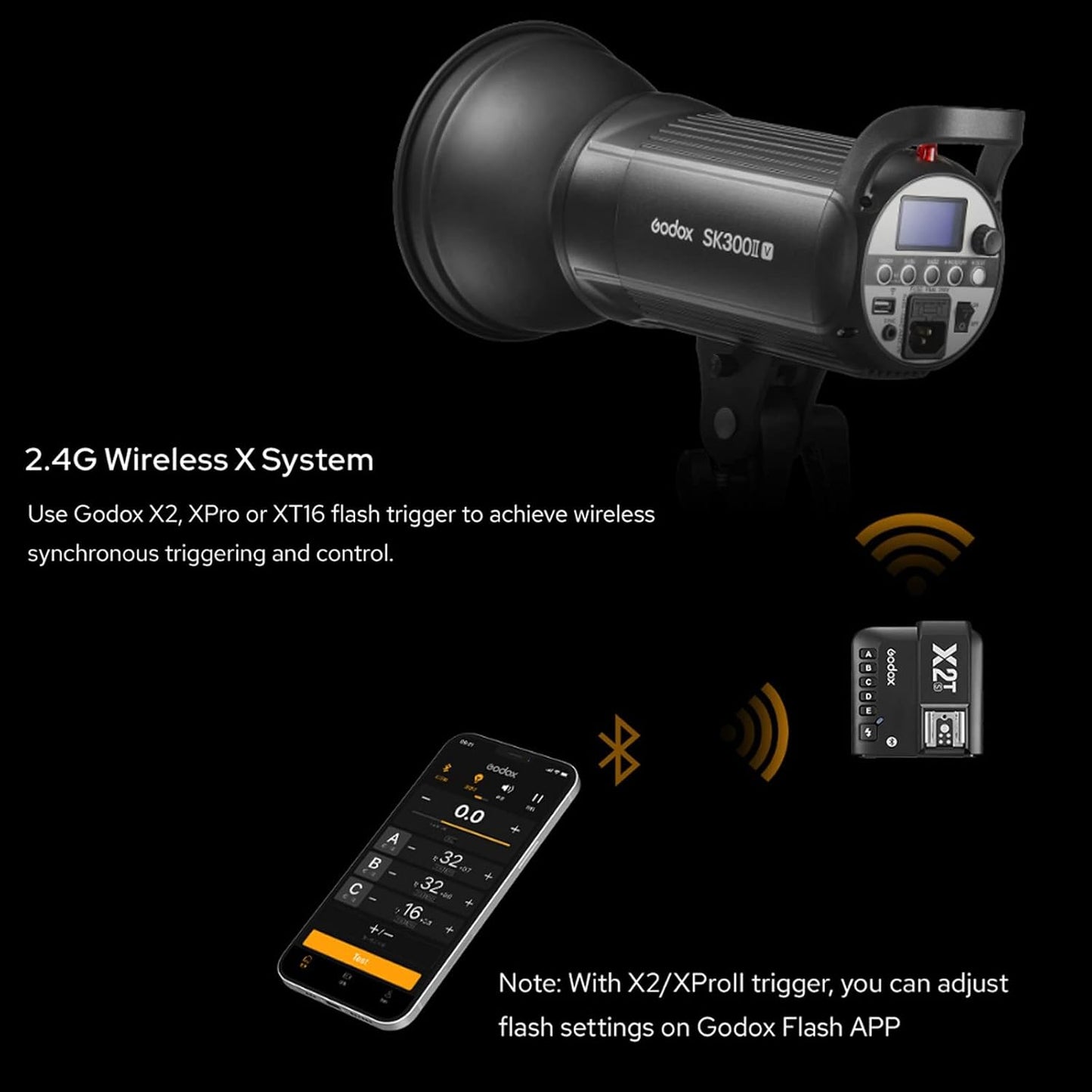 Flash Estroboscópico Godox SK400IIV 400Ws GN65 Luz Estudio