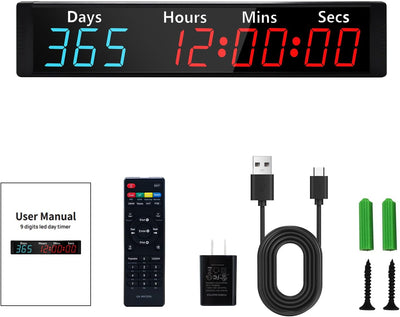Reloj cuenta regresiva Navidad RGB pantalla grande