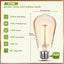 Bombilla LED Edison E26 Regulable 2700K Vidrio Ámbar Pack 4
