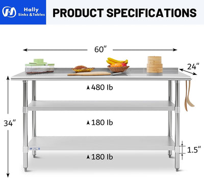 Mesa Acero Inox Hally 2460SB