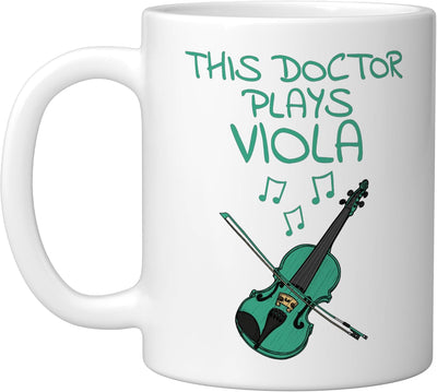 Taza de cerámica para violista doctor en blanco