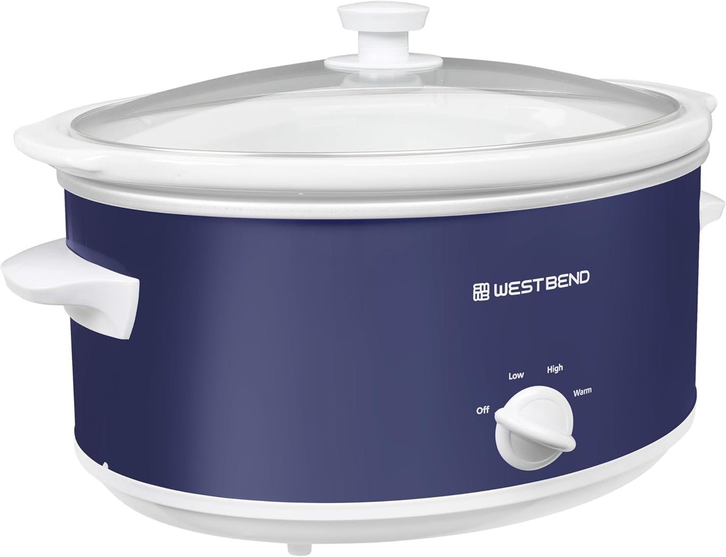 Olla de coccion lenta West Bend de 6 cuartos de galon con tapa de vidrio
