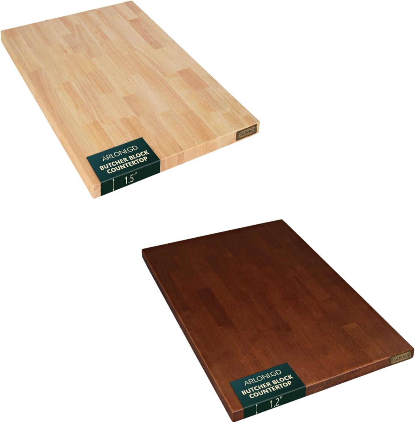 Kit encimera bloque carnicero 48pulg madera hevea nogal 36