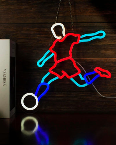 Letrero neón fútbol LED regulable USB deportivo