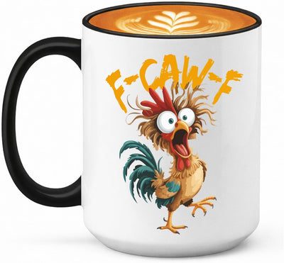 Taza de café de cerámica Kropsis con diseño de dibujos animados manga negra