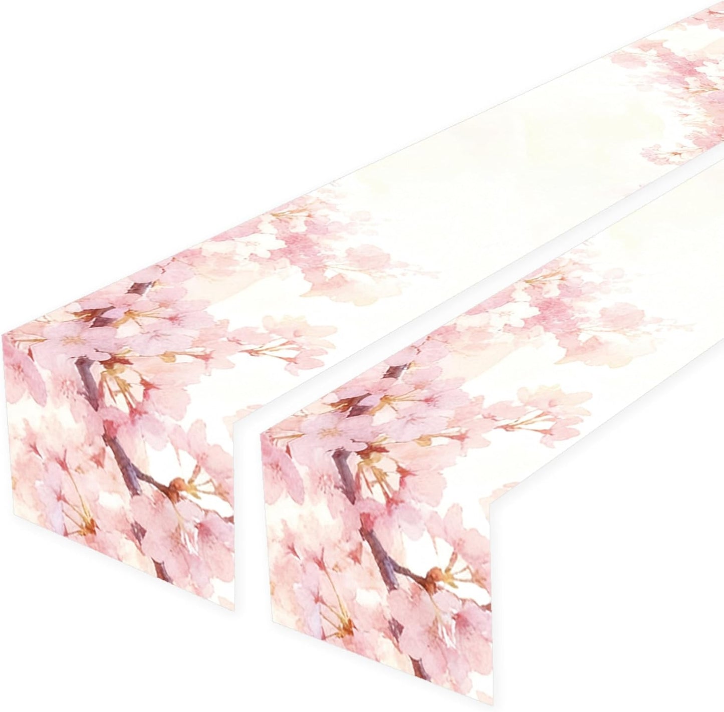Camino de mesa de fiesta con diseño de flores de cerezo