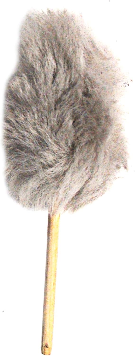 Plumero piel oveja genuina 6pulg