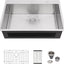 Fregadero cocina acero inox 33x19pulg esquinas redondas
