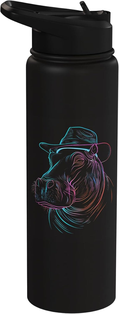 Vaso térmico acero inox con sombrero fedora colorido