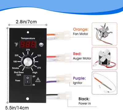 Kit controlador termostato digital para parrilla Traeger 7pulg RTD